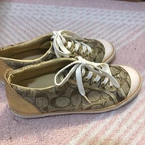 Gold coach sneakers